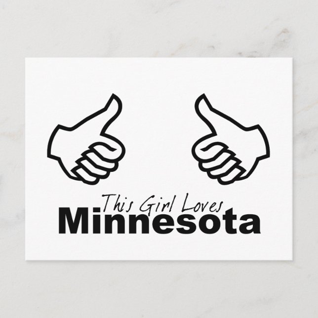 This Girl Loves Minnesota Postcard (Front)