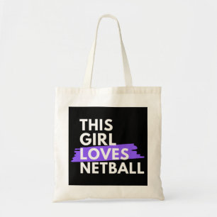 This girl loves netball tote bag