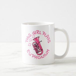 This Girl Plays Euphonium, Female Brass Musician Coffee Mug
