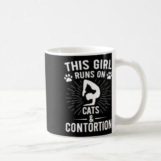 This Girl Runs On Cats And Contortion Yoga Coffee Mug