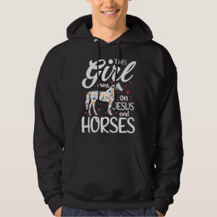 This Girl Runs on Jesus And Horses Tee Horse Lover