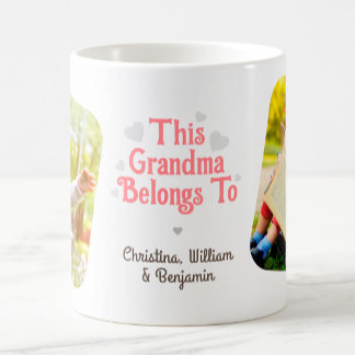 "This Grandma Belongs To" Custom Photo Coffee Mug
