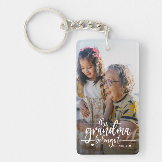 This Grandma Belongs To | Mother's Day   Keychain (Front)