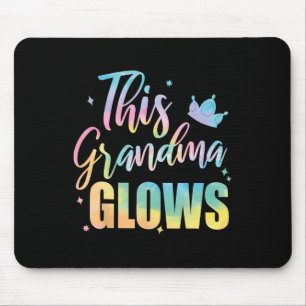 This Grandma Glows Colourful 80s 90s Happy Mothers Mouse Pad