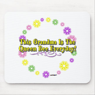 This Grandma Is The Queen Bee Everyday Flower Ring Mouse Pad