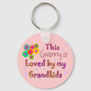 This granny is loved by my Grandkis Keychain
