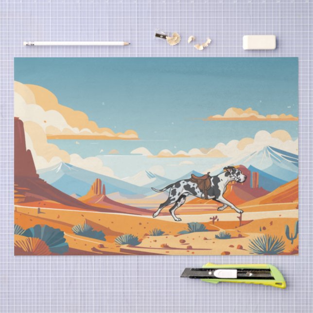 This Great Dane you can't ride Tissue Paper (Craft)