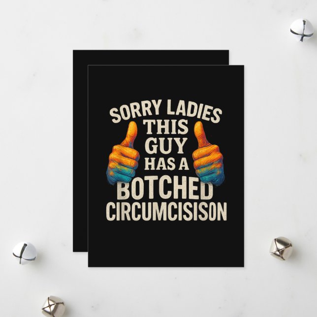 This Guy Botched Funny Cringe Holiday Card (Front/Back In Situ)