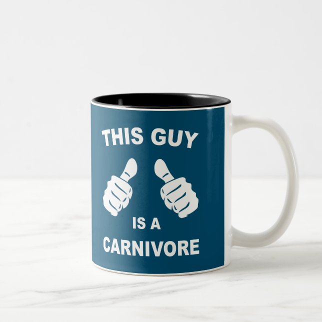 This Guy Is A Carnivore Two-Tone Coffee Mug (Right)