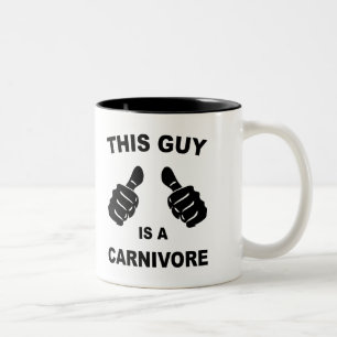 This Guy Is A Carnivore Two-Tone Coffee Mug