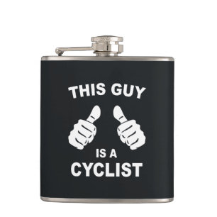 This Guy Is A Cyclist Hip Flask