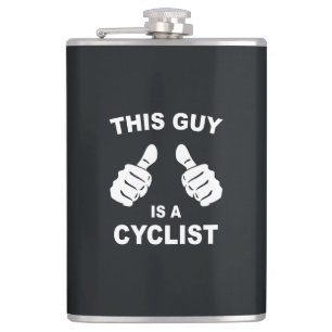 This Guy Is A Cyclist Hip Flask