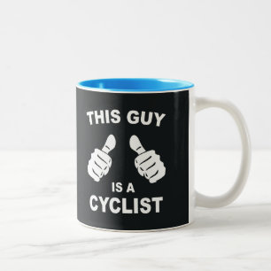 This Guy Is A Cyclist Two-Tone Coffee Mug