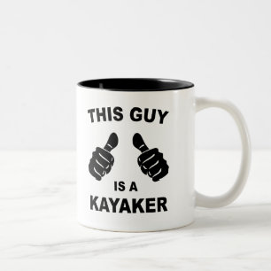 This Guy Is A Kayaker Two-Tone Coffee Mug