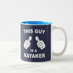 This Guy Is A Kayaker Two-Tone Coffee Mug