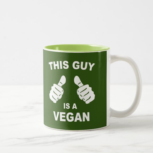 This Guy Is A Vegan Two-Tone Coffee Mug (Right)