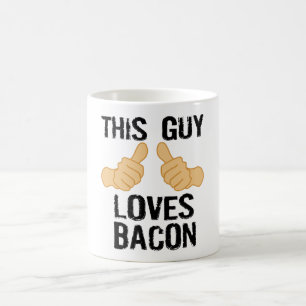 This guy loves bacon coffee mug