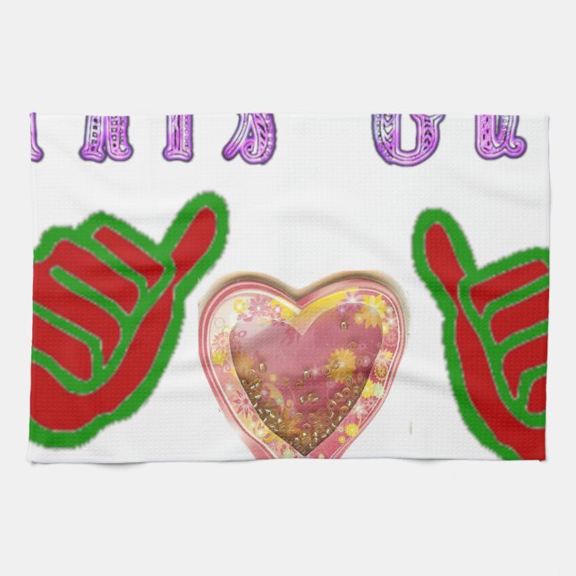 This Guy Loves Big Gift Art Print Kitchen Towel (Horizontal)