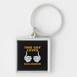 This Guy Loves Halloween Keychain