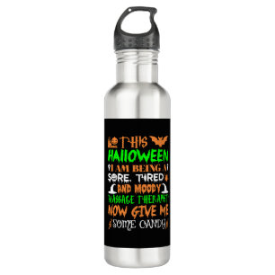 This Halloween Being Tired Massage Therapist Candy 710 Ml Water Bottle