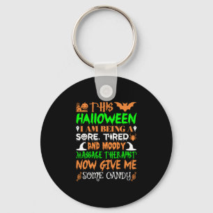 This Halloween Being Tired Massage Therapist Candy Keychain