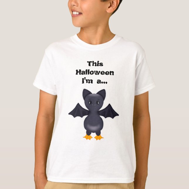 This Halloween I'm a BAT Funny Kids T-shirt (Front)