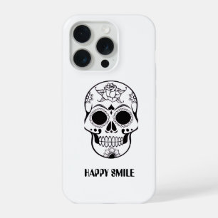 This Happy Smile Skull design iPhone 15 Pro Case