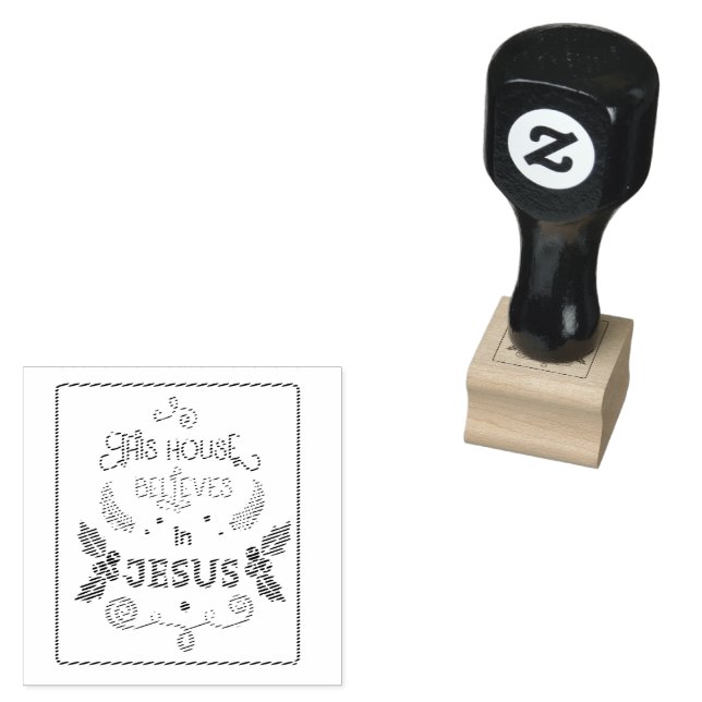 This House Believes in Jesus Rubber Stamp (Stamped)