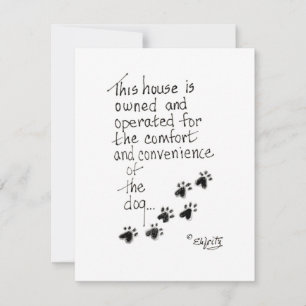 This house is owned and operated for the dog note card