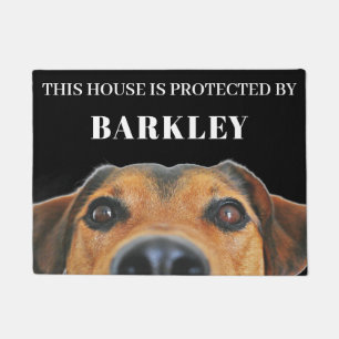 This House is Protected By Cute Dog Pet Photo Doormat