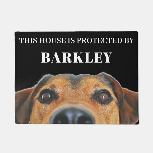 This House is Protected By | Cute Dog | Pet Photo  Doormat (Front)