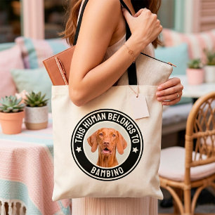 This Human Belongs To Custom Pet Photo With Name Tote Bag