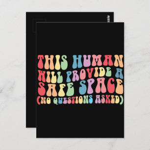 This Human Will Provide A Safe Space Gay LGBTQ Postcard