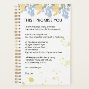 This I Promise You - Love Poem Poetry Planner