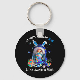 This In April We Wear Blue Autism Easter outfit wi Keychain