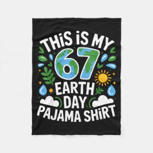 This is 67 earth day pajama 6 7 meme gen kids boys fleece blanket