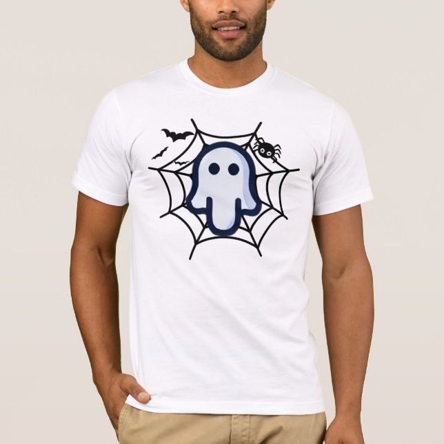 This is a cute ghost t-shirt for Halloween. (Front)