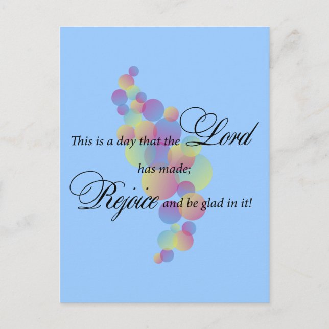 This is a Day the Lord has made Postcard (Front)