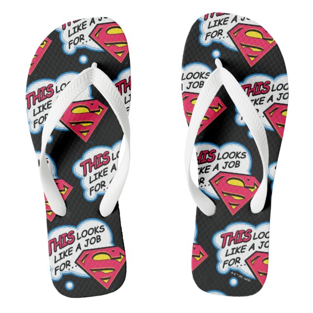 This is a job for... Superman Flip Flops (Footbed)
