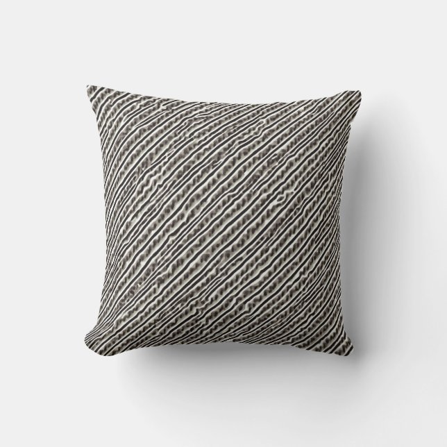 This is a pillow cushion for grey stripe. (Front)