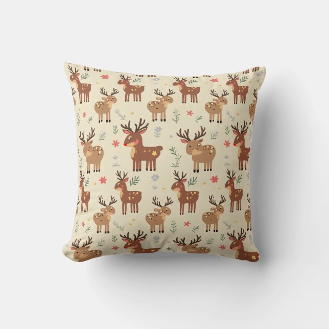 This is a pillow cushion for rudolph. (Front)
