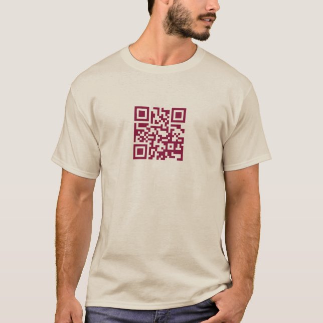 this is a QR code... dark raspberry T-Shirt (Front)