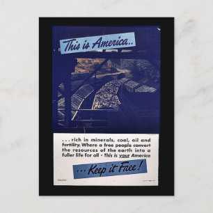 This Is America Keep It Free! Postcard