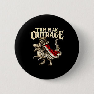This is an outrage funny princess cat doughnut gol 2 inch round button