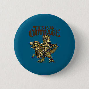 This is an outrage funny princess cat doughnut gol 2 inch round button