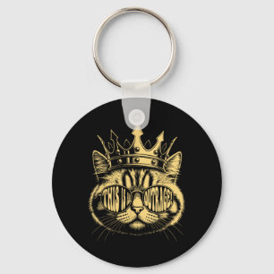 This is an Outrage Funny Princess Cat Doughnut Gol Keychain
