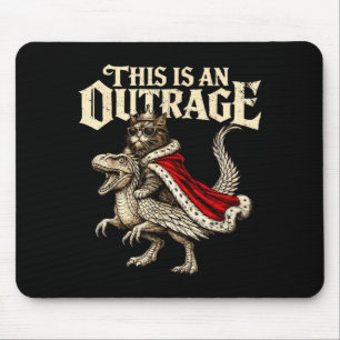 This is an outrage funny princess cat doughnut gol mouse pad
