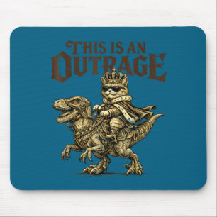 This is an outrage funny princess cat doughnut gol mouse pad