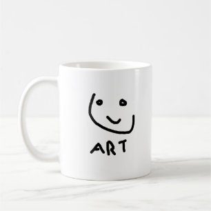 This is art, funny face coffee mug