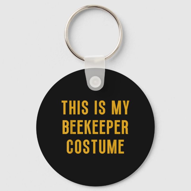 This Is Beekeeper Halloween Costume Funny Easy Keychain (Front)